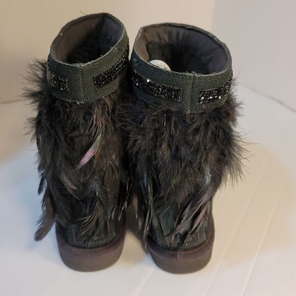 UGG Peacock Feather Swarovski Crystals Boots 6M - Picture 8 of 14